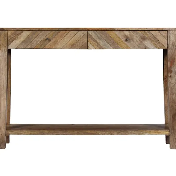 vidaXL Sideboards>Konsolbord massivt mangoträ 118x30x80 cm