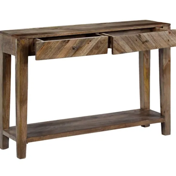 vidaXL Sideboards>Konsolbord massivt mangoträ 118x30x80 cm