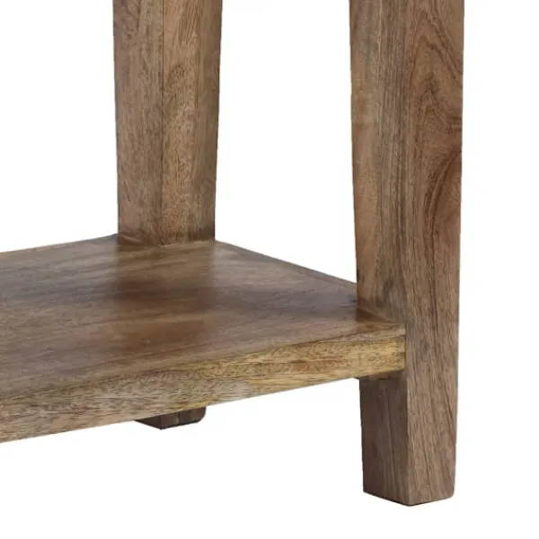 vidaXL Sideboards>Konsolbord massivt mangoträ 118x30x80 cm