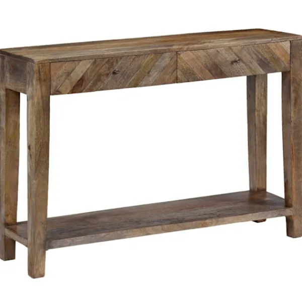vidaXL Sideboards>Konsolbord massivt mangoträ 118x30x80 cm