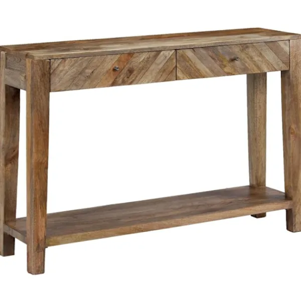 vidaXL Sideboards>Konsolbord massivt mangoträ 118x30x80 cm