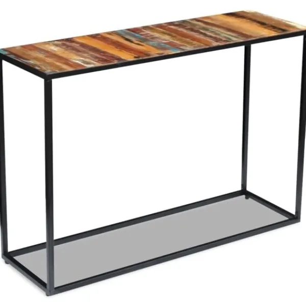 vidaXL Småbord>Konsolbord massivt återvunnet trä 110x35x76 cm