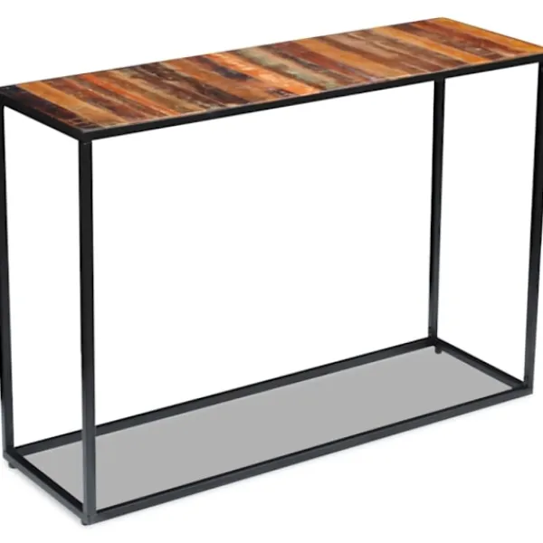 vidaXL Småbord>Konsolbord massivt återvunnet trä 110x35x76 cm