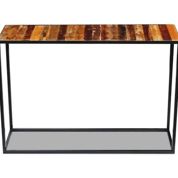 vidaXL Småbord>Konsolbord massivt återvunnet trä 110x35x76 cm