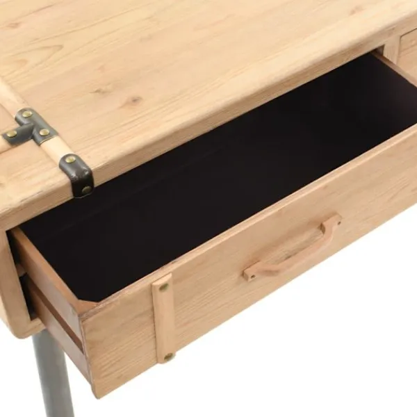 vidaXL Sideboards>Konsolbord massivt granträ 115x40,5x76 cm