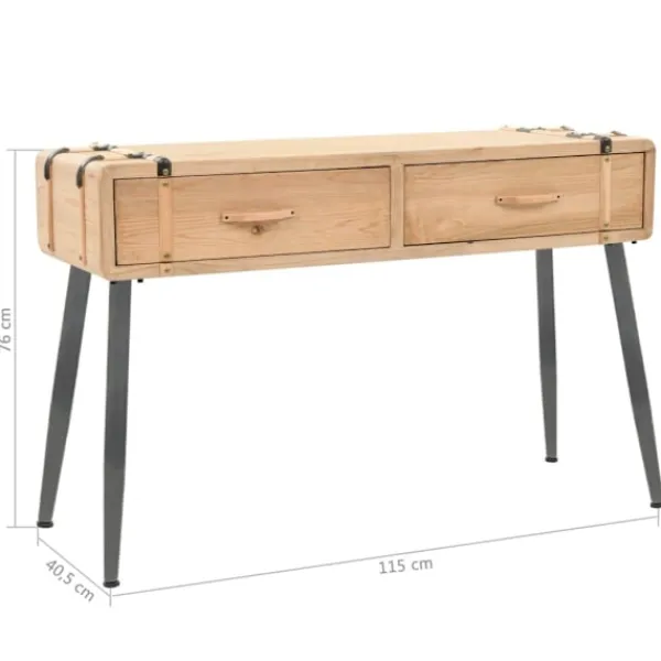 vidaXL Sideboards>Konsolbord massivt granträ 115x40,5x76 cm