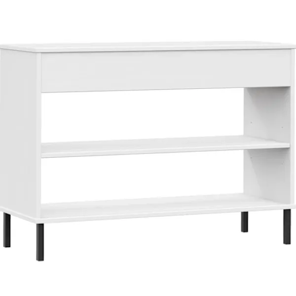 vidaXL Sideboards>Konsolbord med metallben OSLO massiv furu