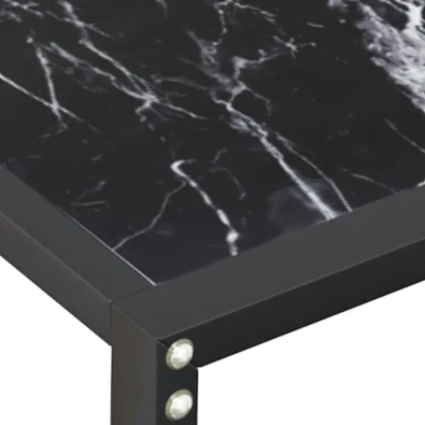 vidaXL Småbord>Konsolbord marmor 180x35x75,5 cm härdat glas