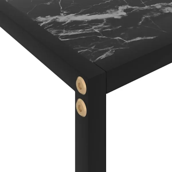 vidaXL Småbord>Konsolbord 120x35x75 cm härdat glas