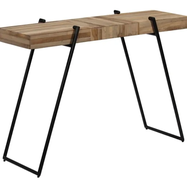 vidaXL Småbord>Konsolbord återvunnen teak 120x35x81 cm