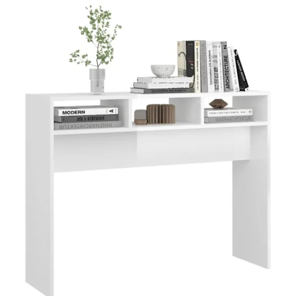 vidaXL Småbord>Konsolbord högglans 105x30x80 cm konstruerat trä
