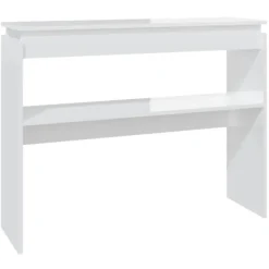 vidaXL Småbord>Konsolbord högglans 102x30x80 cm konstruerat trä