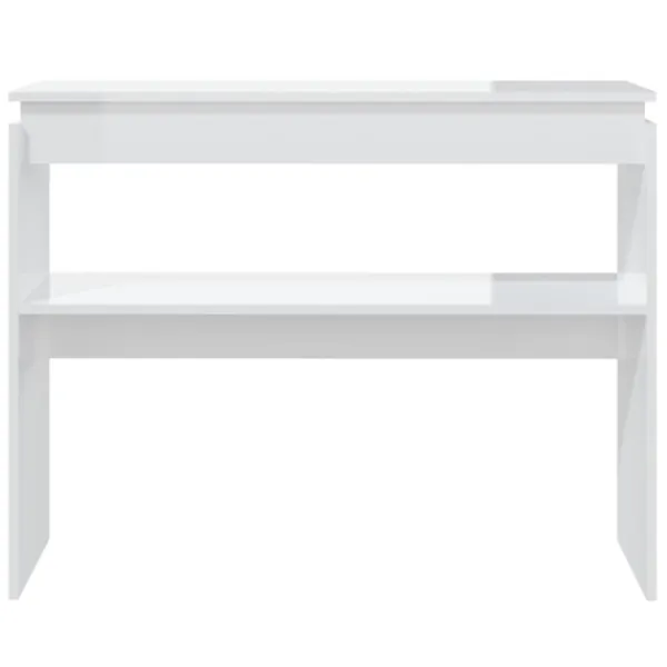vidaXL Småbord>Konsolbord högglans 102x30x80 cm konstruerat trä