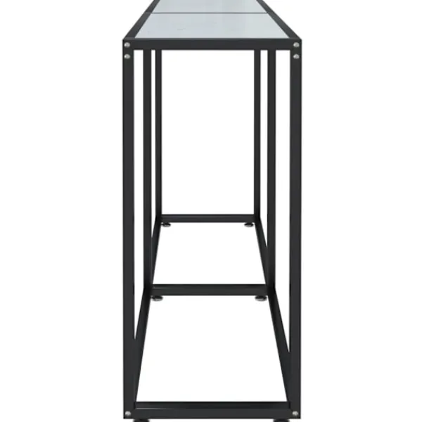vidaXL Småbord>Konsolbord marmor 140x35x75,5 cm härdat glas
