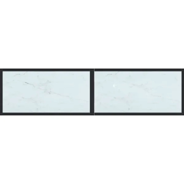 vidaXL Småbord>Konsolbord marmor 140x35x75,5 cm härdat glas