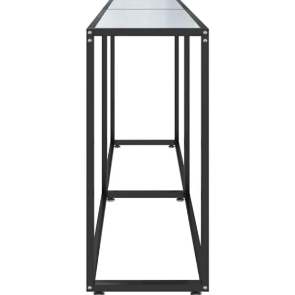 vidaXL Småbord>Konsolbord marmor 180x35x75,5 cm härdat glas