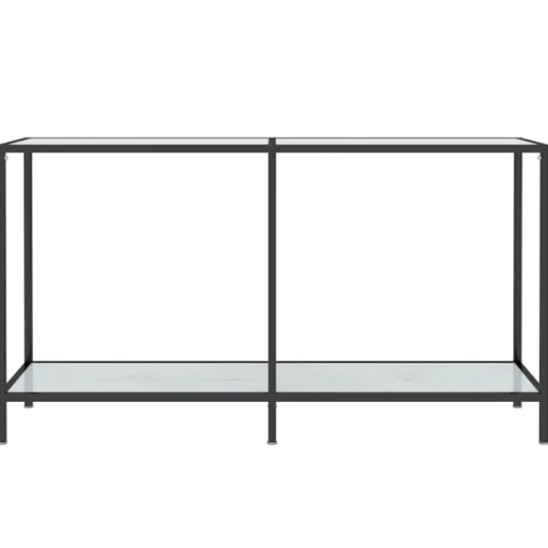 vidaXL Småbord>Konsolbord 140x35x75,5 cm härdat glas