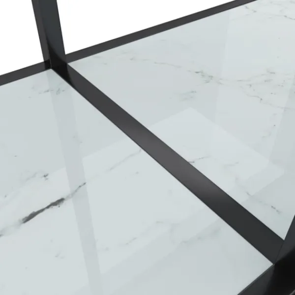 vidaXL Småbord>Konsolbord 140x35x75,5 cm härdat glas