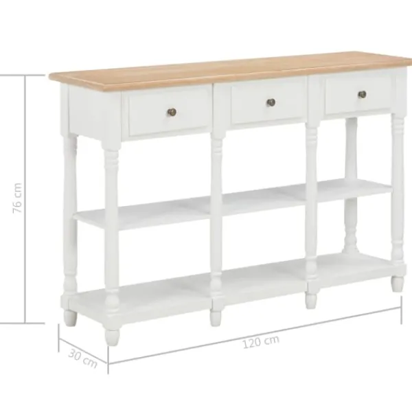 vidaXL Sideboards>Konsolbord 120x30x76 cm MDF