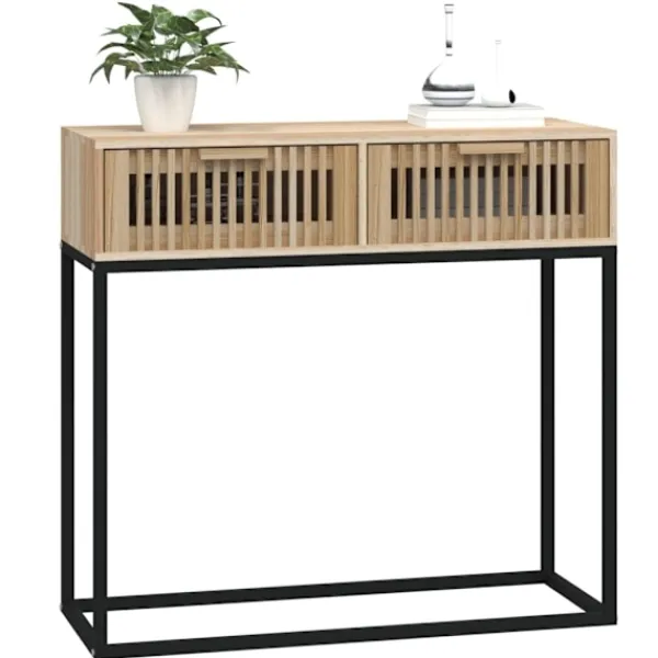 vidaXL Småbord>Konsolbord 80x30x75 cm konstruerat trä och järn