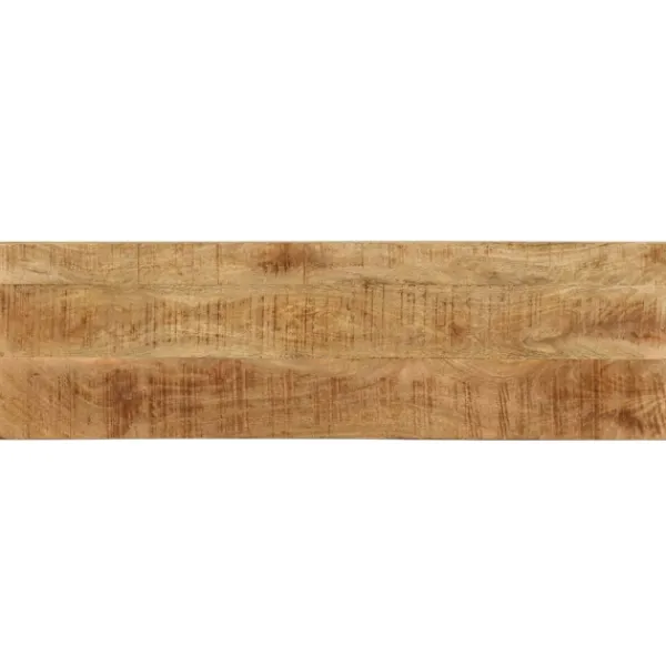 vidaXL Småbord>Konsolbord 120x35x76 cm massivt mangoträ och stål