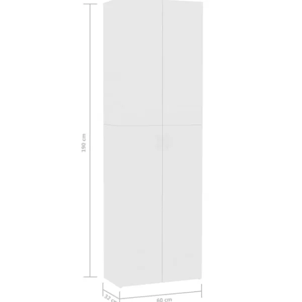 vidaXL Kontorsmöbler>Kontorsskåp 60x32x190 cm konstruerat trä