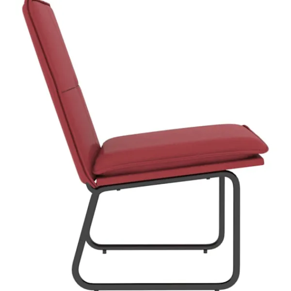 vidaXL Fåtöljer>Loungestol vin 54x75x76 cm konstläder