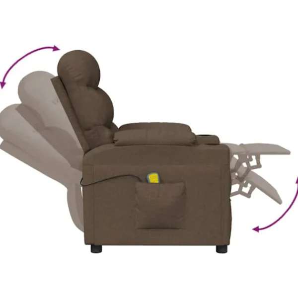 vidaXL Fåtöljer>Massagefåtölj tyg