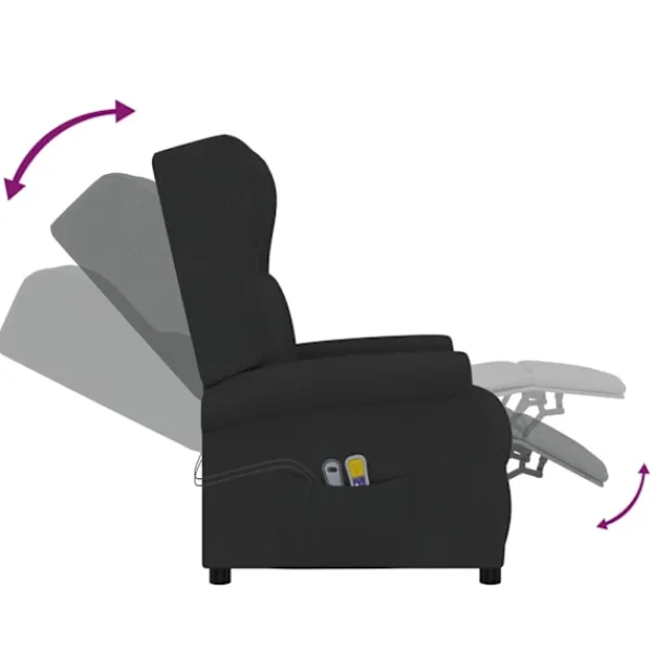 vidaXL Fåtöljer>massagefåtölj med uppresningshjälp tyg