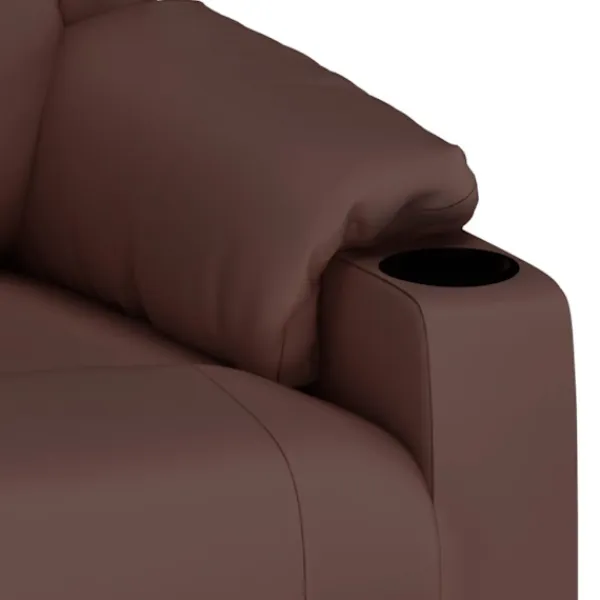 vidaXL Fåtöljer>Massagefåtölj med uppresningshjälp konstläder