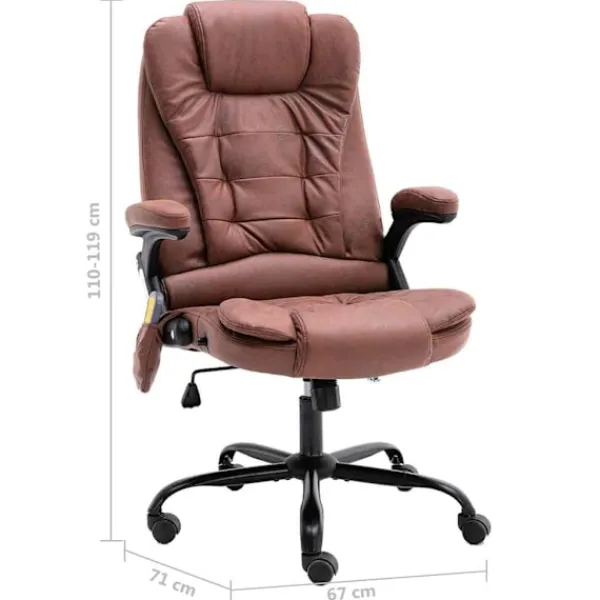 vidaXL Kontorsmöbler>Massagekontorsstol ljus konstmocka