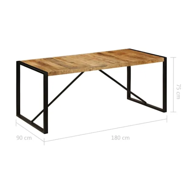 vidaXL Matbord>Matbord massivt grovt mangoträ 180 cm