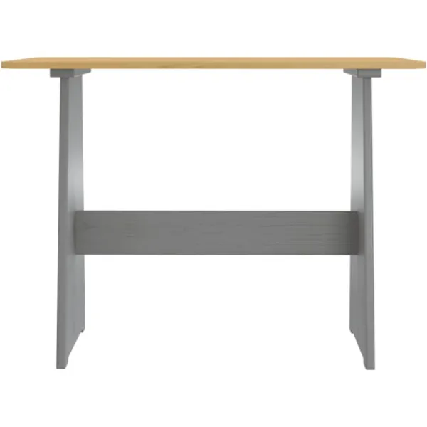 vidaXL Matgrupper>Matbord med bänk REINE honungs och grå massiv furu