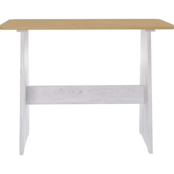 vidaXL Matgrupper>Matbord med bänk REINE honungs och vit massiv furu
