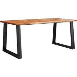 vidaXL Matgrupper>Matbord med levande kant 180x90x75 cm massivt akaciaträ