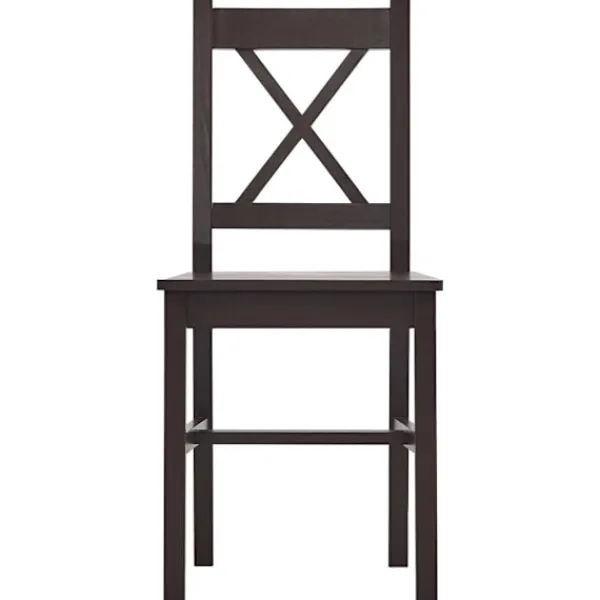 vidaXL Matgrupper>Matgrupp 7 delar furu mörk