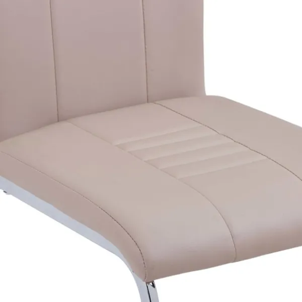 vidaXL Matgrupper>Matgrupp 9 delar konstläder cappuccino