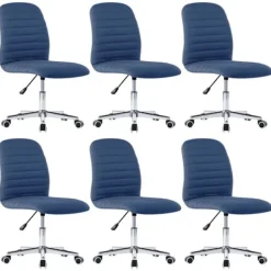 vidaXL Kontorsmöbler>Matstolar 6 st tyg