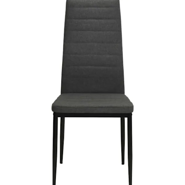 vidaXL Matgrupper>Matstolar 6 st mörk tyg