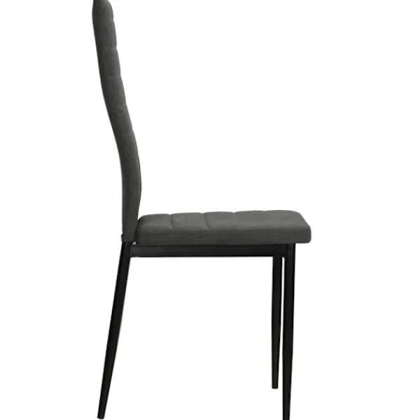 vidaXL Matgrupper>Matstolar 6 st mörk tyg