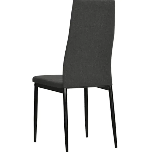 vidaXL Matgrupper>Matstolar 6 st mörk tyg