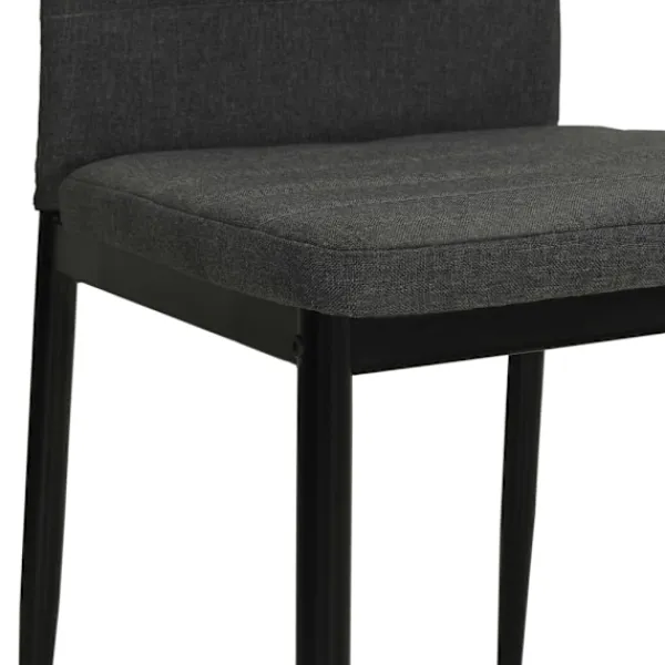 vidaXL Matgrupper>Matstolar 6 st mörk tyg