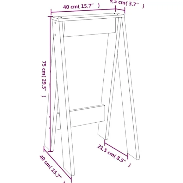 vidaXL Pallar>Pallar 2 st honungs 40x40x75 cm massiv furu