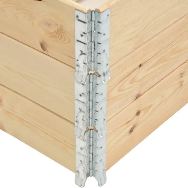 vidaXL Pallar>Pallkrage 3 st 100x100 cm massiv furu