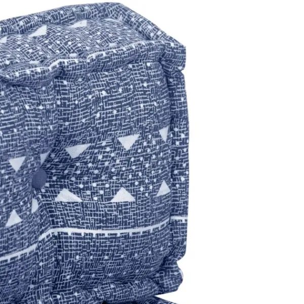 vidaXL Soffor>Puff indigo tyg