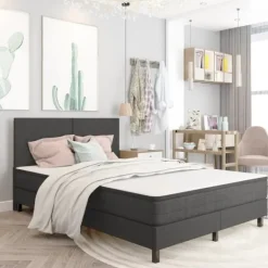 vidaXL Sängar>Ramsäng tyg 140x200 cm