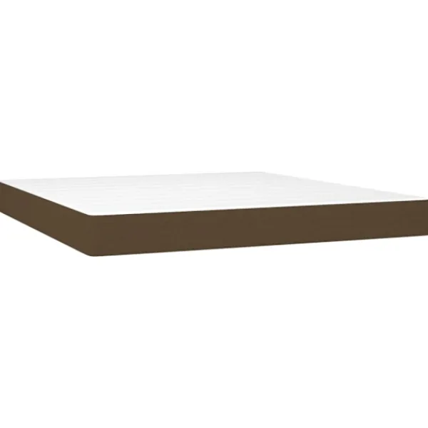 vidaXL Sängar>Ramsäng med madrass mörk 160x200 cm tyg