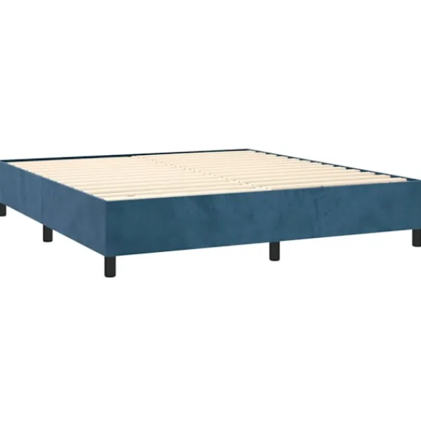 vidaXL Sängar>Ramsäng med madrass mörk 180x200 cm sammet