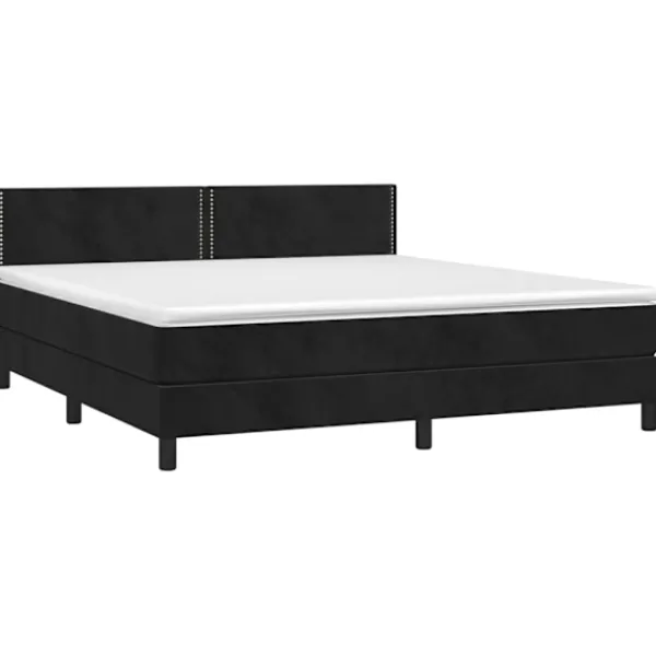vidaXL Sängar>Ramsäng med madrass & LED 180x200 cm sammet
