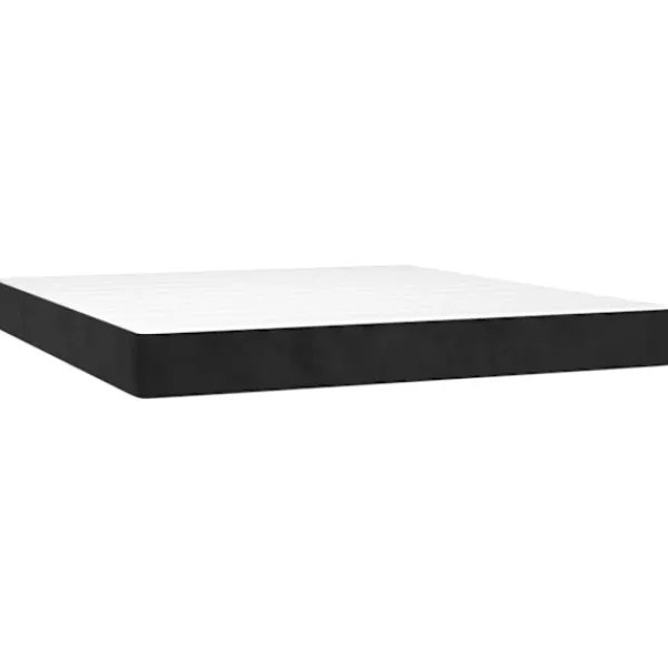 vidaXL Sängar>Ramsäng med madrass & LED 180x200 cm sammet